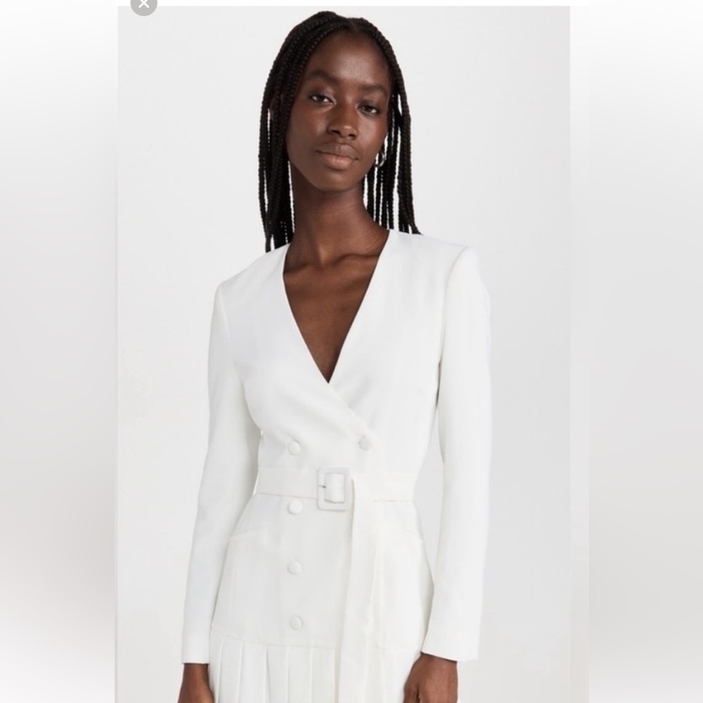 Amanda Uprichard White Mini Dress with Belt